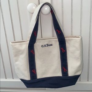 G. H. Bass Tote with red lobsters